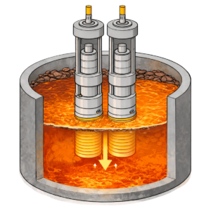 Immersion heaters for holding furnaces